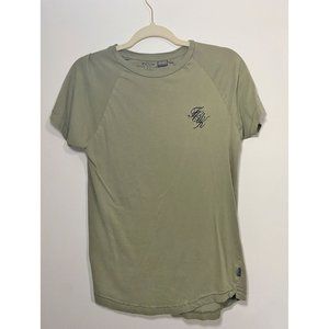 French Connection Olive Green Embroidered FCUK T-Shirt